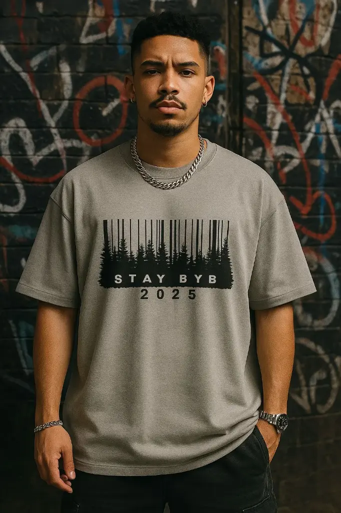 GREY OVER SIZED TEE