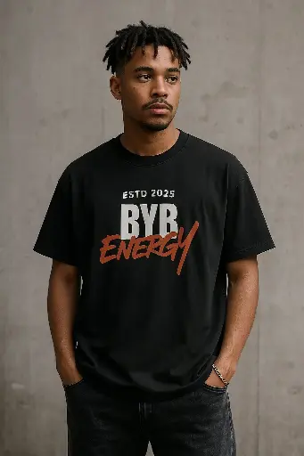 BLACK OVER SIZE TEE